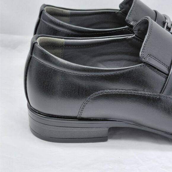 Steve Madden Mens Dress Shoes Size 12 Black Leather Slip On Comfort Loafers - Picture 5 of 12